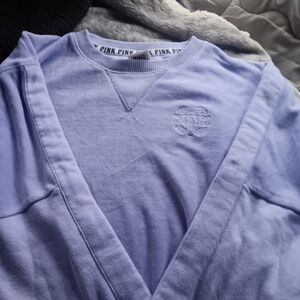 PINK Victoria's Secret Men's Light Purple Crewneck Sweater